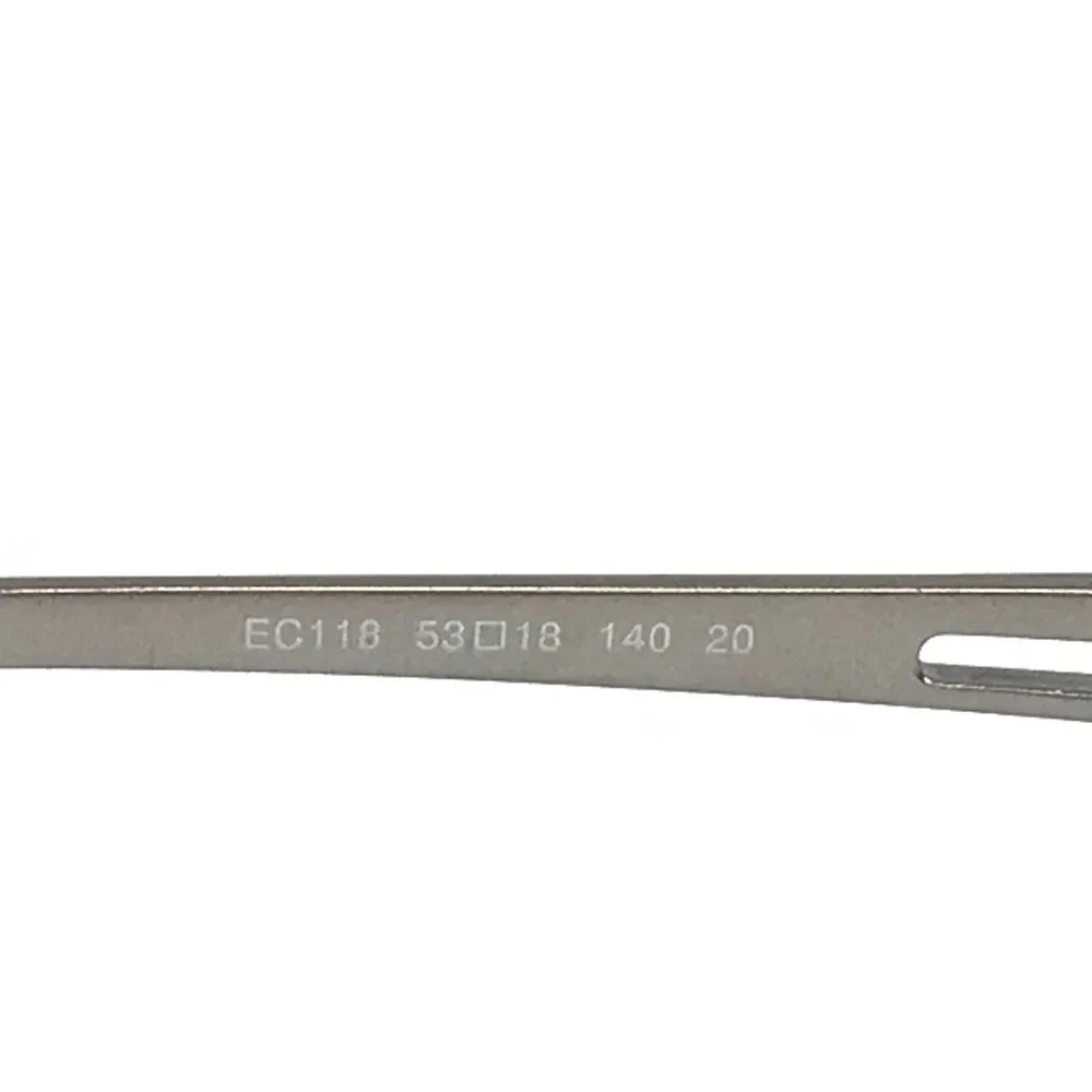 Easyclip Eyeglasses Frames EC118 20 Silver Rectangle with Clip-on 53-18-140